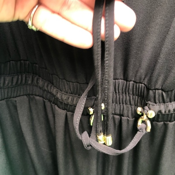 Ivanka Trump black sleeveless jumpsuit jumpsuit size large jogger look ankle - Picture 12 of 16